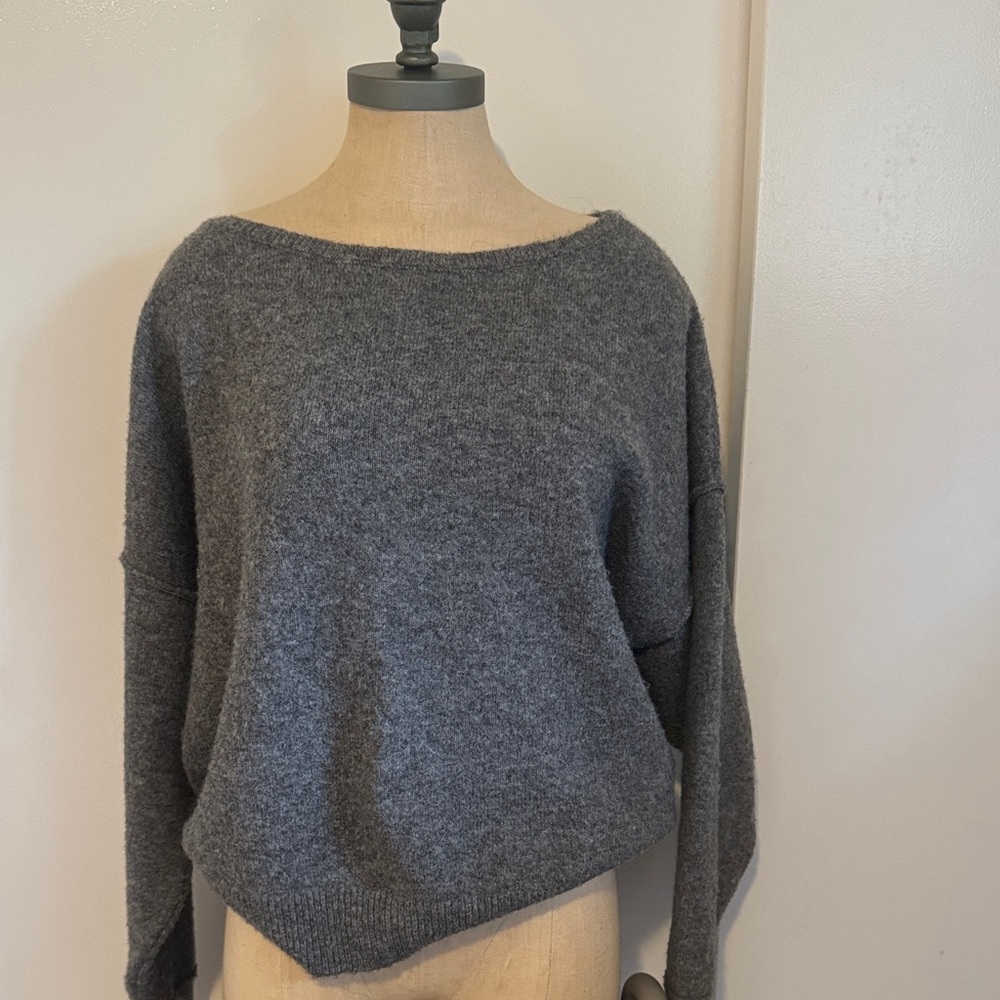 American Eagle Outfitters Charcoal Crew Neck Sweater